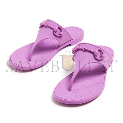 GUCCI HORSEBIT THONG RUBBER SANDALS 780306